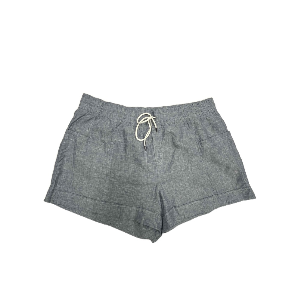 Athleta Cabo Linen 4" Short Gray Womens Drawstring Waist Pockets Size‎ 26